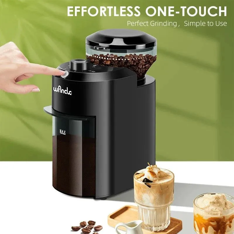 Wancle Electric Burr Coffee Grinder Adjustable Burr Mill Conical Coffee Bean Grinding with 28 Precise Grind Setting 220V/120V